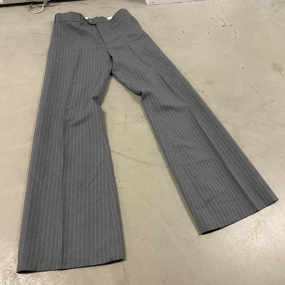 Vintage 70s high rise pinstriped flared bootcut pants 30x34